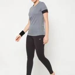 ATHLISIS Grey Polyester Solid Sports T-Shirt image 5