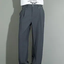 StyleCast x Revolte Men Loose Fit Easy Wash Pleated Trousers image 3