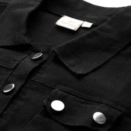 Aarika Black Denim Solid Jacket image 4
