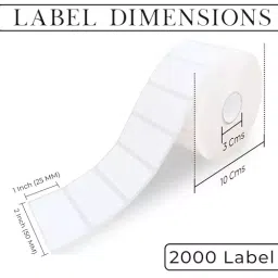 EDUWAY 25x50 mm High Gumming Sheet Direct Thermal Label Roll Sticker 2000 Labels White image 2
