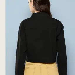 Aarika Black Denim Solid Jacket image 2