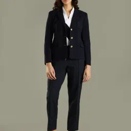 Tommy Hilfiger Navy Slim Fit Coat image 5