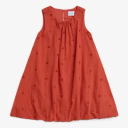 HOP Kids by Westside Red Heart Detailed Cotton A-Line Dress-image-55