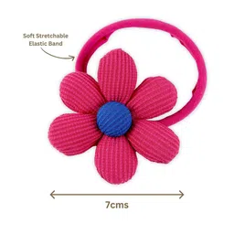 Asthetika Kids Girls Fabric Floral Handmade Ponytail Holders image 2