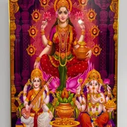 SHRI KHATU SHYAM CREATION Red & Gold-Toned 1 Pieces MDF Wall Photo Frames-picture-22