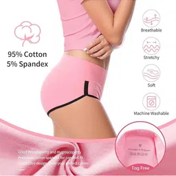 Diving Deep Pack of 3 Striped Cotton High-Rise Hipster Briefs image 5