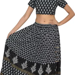 jaipur hand block Printed Stitched Lehenga Choli image 1