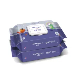 BUMTUM Baby Gentle 99% Pure Water Soft Moisturizing Wet Wipes with Lid, FCBT317 (Pack of 3, 72 Pcs. Per Pack) image 1