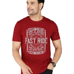 NOBLE HUSTLE Men Typography Printed Round Neck Cotton T-shirt-picture-38