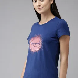 Van Heusen Women Printed Round Neck Lounge T-shirt image 4