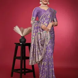 Florence Woven Design Pure Silk Fusion Saree-picture-23