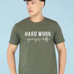 BRAWNY BATTLER Typography Printed Round Neck T-shirt image 3