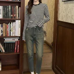 Mast & Harbour Women Striped T-shirt-picture-23