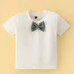 Robo Fry Full Sleeves Party T-Shirt & Trouser Set with Blazer Bow Applique & Hat - Olive Green image 2