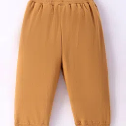 Tango Looper Knit Full Length Lounge Pant with Football Embroidered -Mustard image 2