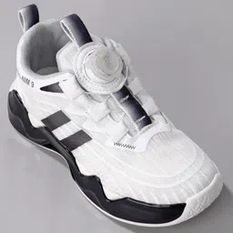 Oh! Pair Sneakers with Lace Up Closure & Stripe Design  - Black image 3