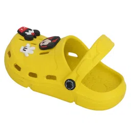 Disney by Yellow Bee Perforated Clogs With Mickey Mouse & Cupcake Charms - Yellow image 4