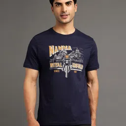 Royal Enfield Men Typography Printed Applique T-shirt-picture-49