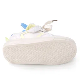 Oh! Pair Slip On Casual Shoes with Bunny Applique & Lace Up Closure - Blue & Green image 5