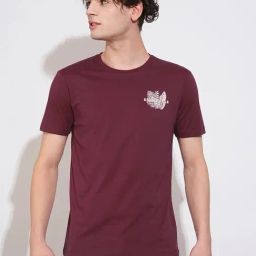 Being Human Red Cotton Regular Fit Printed T-Shirt-picture-29