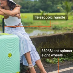 Nasher Miles Goa Hard-sided Polypropylene Luggage Set of 2 Cyan Green Trolley Bags (65 & 75 Cm) image 4