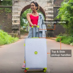 Nasher Miles Goa Hard-sided Polypropylene Set of3 Lavender Green Trolley Bags(55,65&75Cm) image 4