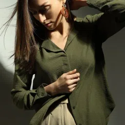 Vero Moda Olive Regular Fit Shirt-image-20