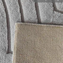 OBSESSIONS Grey Anti-Skid Abstract Bedside Runner - Small (150 cm x 80 cm) image 4