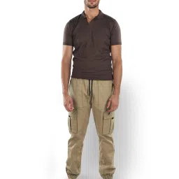 celio Celio* Dark Brown Regular Fit Polo T-Shirt image 4