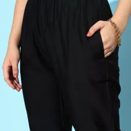 Libas Black Flared Fit Pant image 4