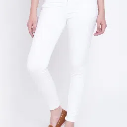 High Star White Slim Fit Jeans-image-8