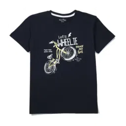 Palm Tree Boys Black & White Printed T-Shirts-image-20