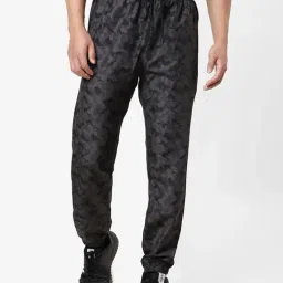 PLAY by Bewakoof Black Camo Print Joggers-image-1