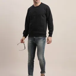 Turtle Black Relaxed Fit Printed Sweatshirt image 4