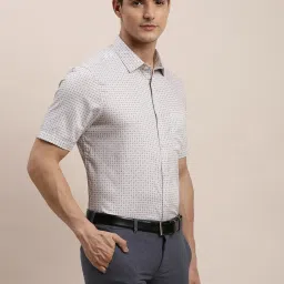 Turtle Grey Cotton Regular Fit Printed Shirt image 4