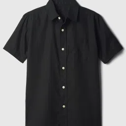 GAP Boys Black Solid Shirt image 4