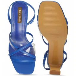 Flat N Heels Women's Blue Sling Back Sandals image 4