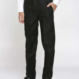 Kids Island Boys Black & White Self Full Sleeves Suit Set image 4