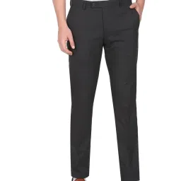 Arrow Grey Regular Fit Checks Trousers image 4