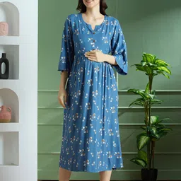 NIGHTSPREE Floral Print A-Line Midi Dress-picture-25