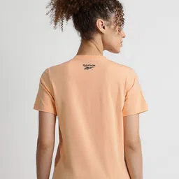 Reebok Women Graphic Printed Short Sleeves Cotton Casual T-shirt image 2