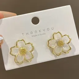 Anouk Korean Gold-Plated Floral Studs image 4