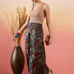 Inweave Maroon Printed Palazzos image 4