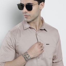 The Indian Garage Co Men Grey Solid Comfort Fit Casual Shirt-picture-19