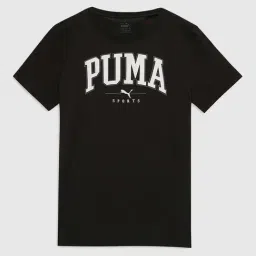 Puma Kids Black Cotton Printed T-Shirt-image-44