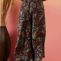 Inweave Maroon Printed Palazzos image 2