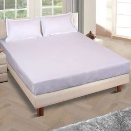 Romee White Microfibre Solid Bed Sheets-picture-3