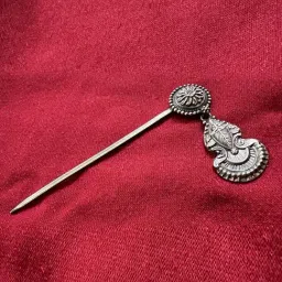 Arte Jewels 925 Sterling Silver Oxidized Fish Initial Hair Pin For Women-picture-22