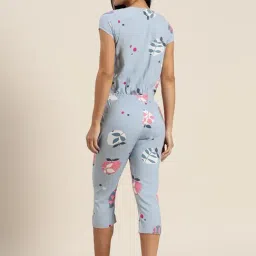 Sweet Dreams Grey Regular Fit Print Night Suits image 2