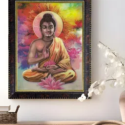 Art Street Yellow & Yellow 1 Piece Wood Religious Wall Paintings-picture-40